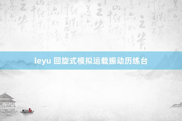 leyu 回旋式模拟运载振动历练台