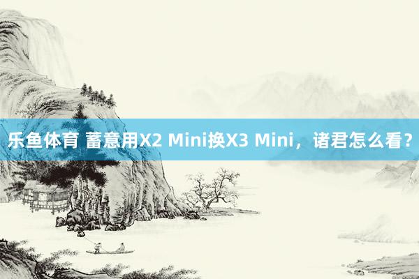 乐鱼体育 蓄意用X2 Mini换X3 Mini，诸君怎么看？