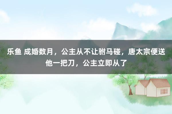 乐鱼 成婚数月，公主从不让驸马碰，唐太宗便送他一把刀，公主立即从了