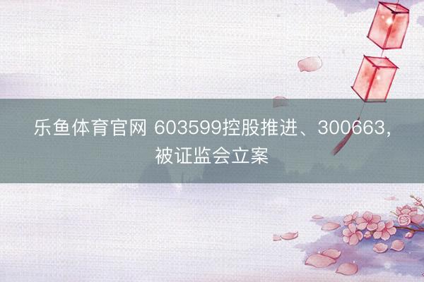乐鱼体育官网 603599控股推进、300663，被证监会立案