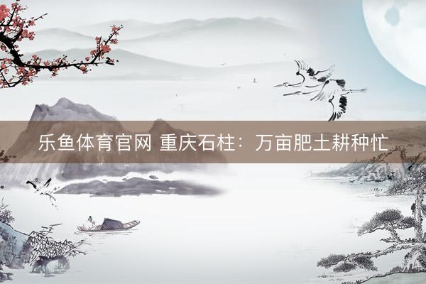 乐鱼体育官网 重庆石柱：万亩肥土耕种忙